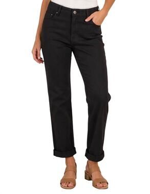 NEW ETHYL mid rise cuffed jean in black